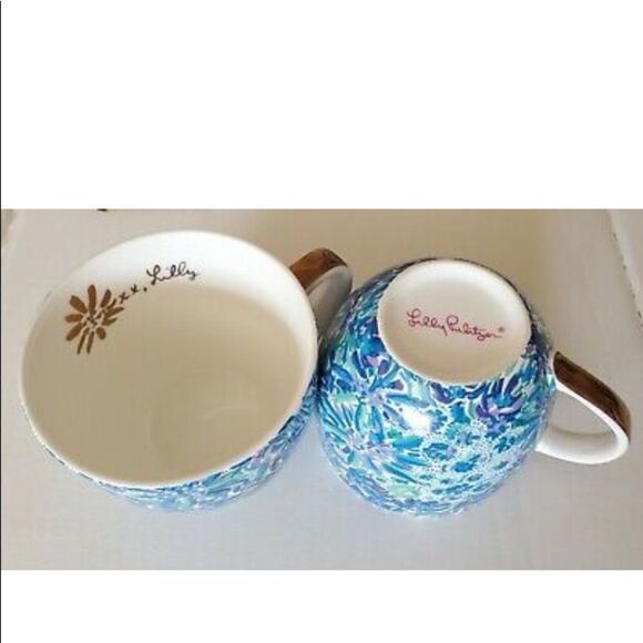 Lilly Pulitzer “High Maintenance” Set of Two Coffee Mugs! - Picture 3 of 6
